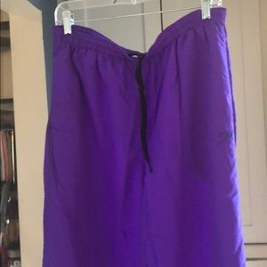 Retro purple speedo nylon pants size Large